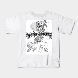 color your own mermaid shirt Kids T-Shirt